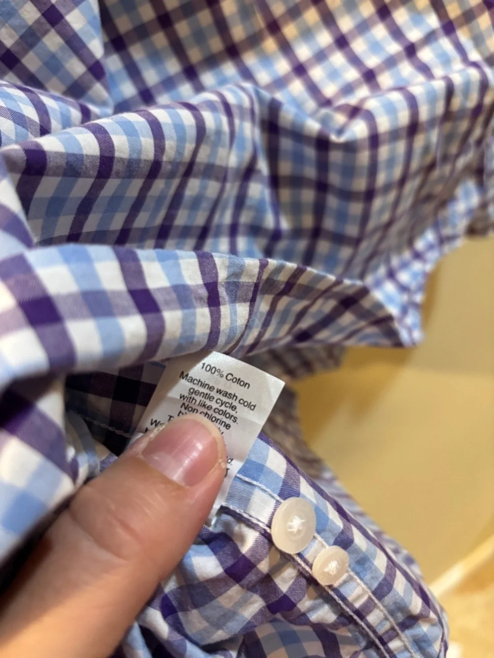J. Crew Plaid Button-Down Shirt in Blue and Purple Plaid‎ size S Slimfit
